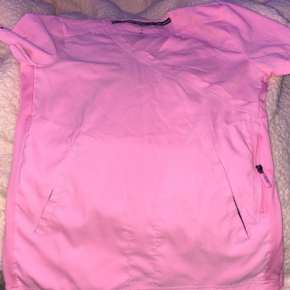 Koi Bright Pink XS Scrub Top